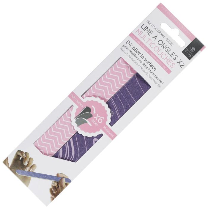 Cosmetic Club Juego de 2 Limas de Uñas Multicapa 6 Capas para Dar Forma y Pulir 2