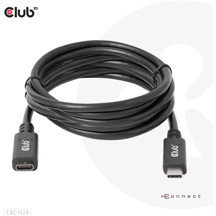 Club3D Cable USB 3.2 Tipo C Extensión 1m 5Gbps Macho/Hembra 7 Club3D Cable USB 3.2 Tipo C Extensión 1m 5Gbps Macho/Hembra 7
