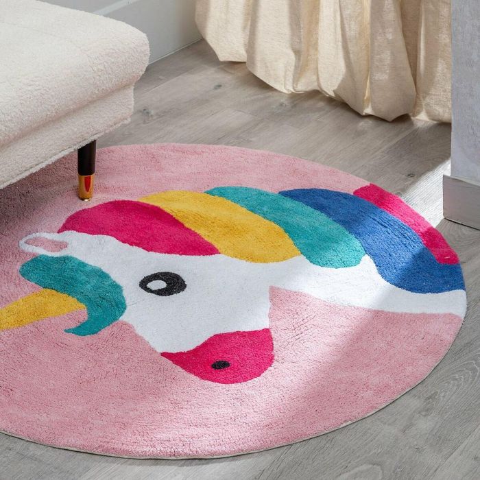 Alfombra Infantil Algodón 100 cm Unicornio 4