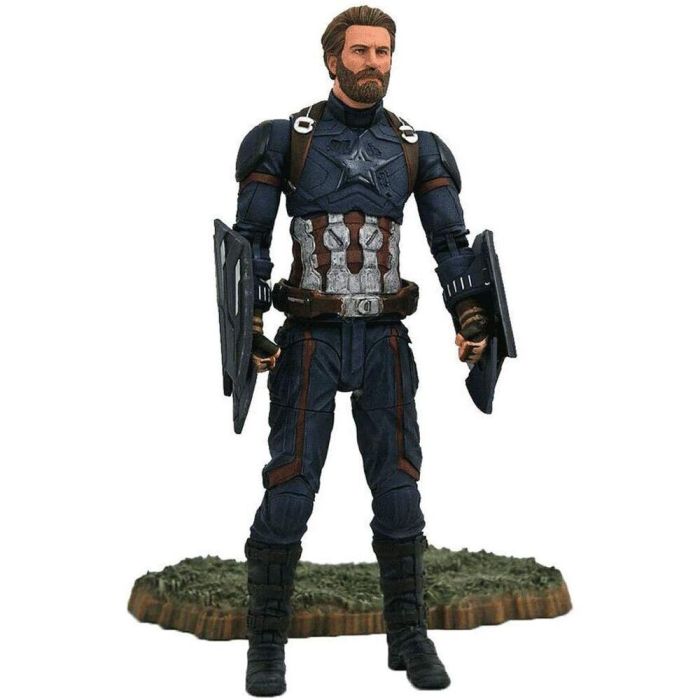DIAMOND SELECT Capitán América Vengadores Marvel - Figura articulada 18cm con accesorios 1