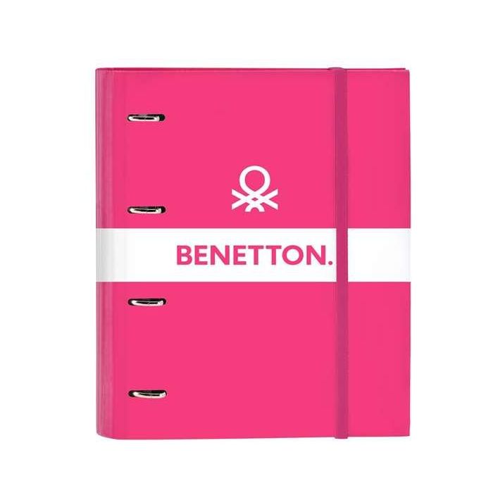 Carpeta de anillas Benetton Raspberry Fucsia (27 x 32 x 3.5 cm)