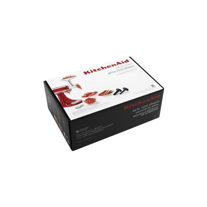 Kitchenaid 5KSMMGA Picadora Metálica de Carne para Alimentos con Discos de Picado Grueso, Mediano y Fino, y Accesorios para Embutir Salchichas 2