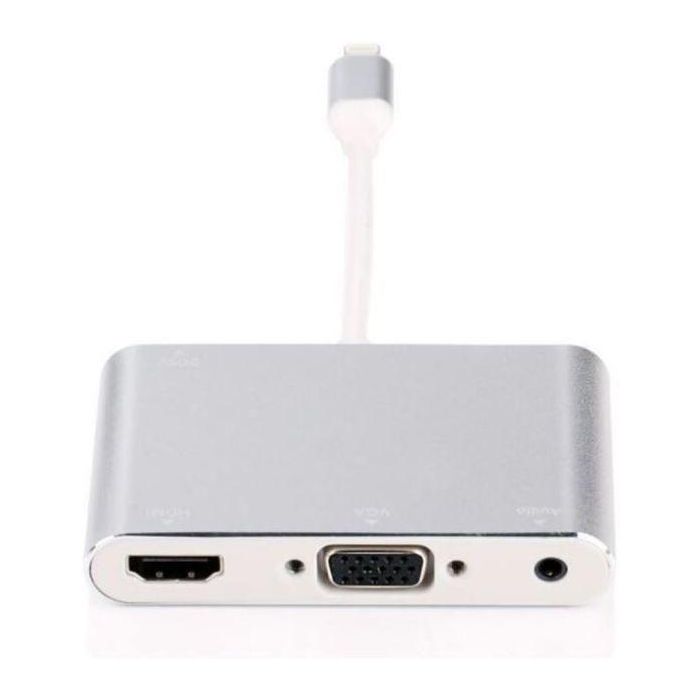 MicroConnect Lightning - HDMI / VGA / AUDIO, Silver MicroConnect Lightning - HDMI / VGA / AUDIO, Silver
