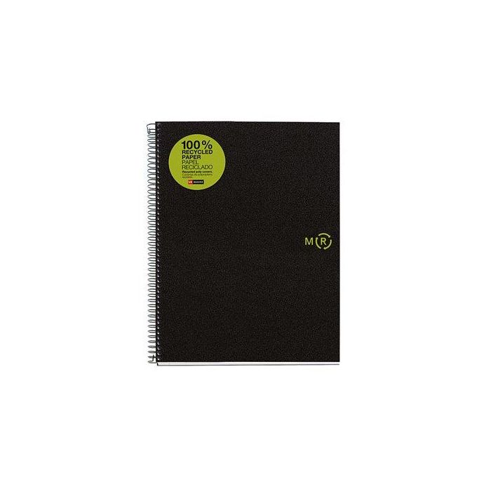 Miquelrius 6038 Cuaderno 100% Reciclado A4 120 Hojas Tapas Polipropileno Cuadricula 5mm