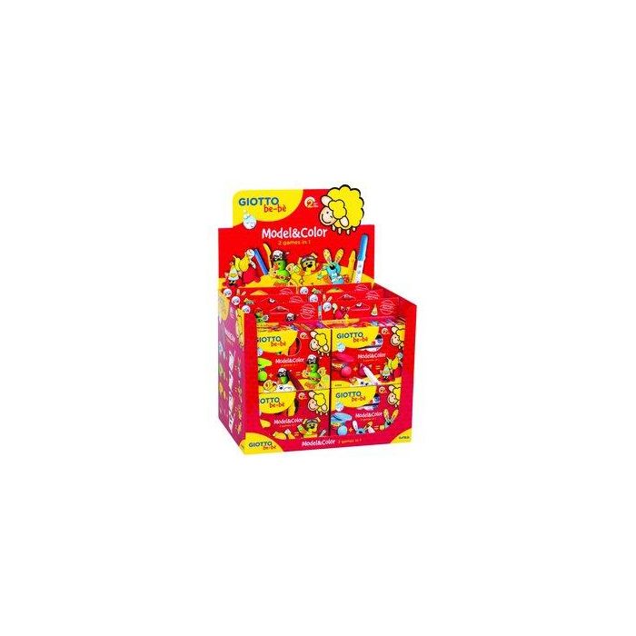 Pasta De Modelar Giotto Set Model&Color 2 Juegos En 1 12 unidades