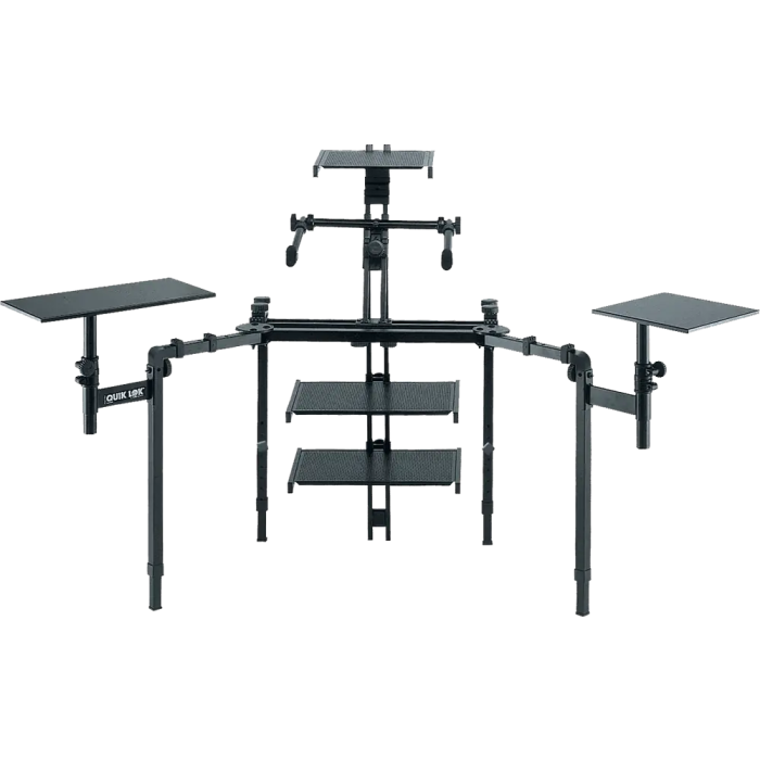 Quiklok Mesa Plegable XL para Teclado, Mezclador y Altavoz con Altura Ajustable (740-1180mm) - Carga Máxima 113.10 kg 1