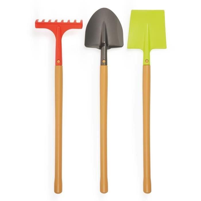 Red de 3 herramientas de jardín grandes - ECOIFFIER - 4338 - Preparemos la tierra - 70 cm Red de 3 herramientas de jardín grandes - ECOIFFIER - 4338 - Preparemos la tierra - 70 cm