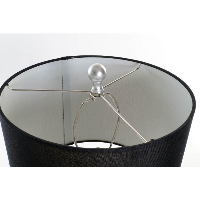 DKD Home Decor Lámpara Sobremesa Oriental Plateado Negro 33 x 74 x 33 cm 4
