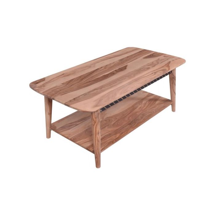 Mesa Centro Moderno DKD Home Decor Negro Natural 60 x 45 x 117 cm 2