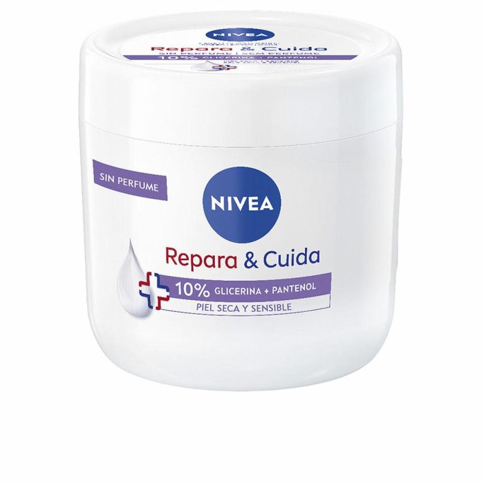 Nivea Repara & Cuida Crema Hidratante 10% Glicerina + Pantenol 400 ml para Pieles Secas y Sensibles Nivea Repara & Cuida Crema Hidratante 10% Glicerina + Pantenol 400 ml para Pieles Secas y Sensibles