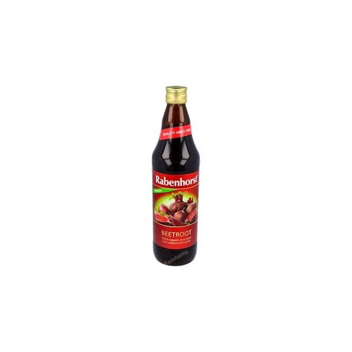 RABENHORST Zumo puro de remolacha ecológico 750ml, sin azúcar añadido, rico en hierro y vitaminas B, ayuda a combatir la presión arterial