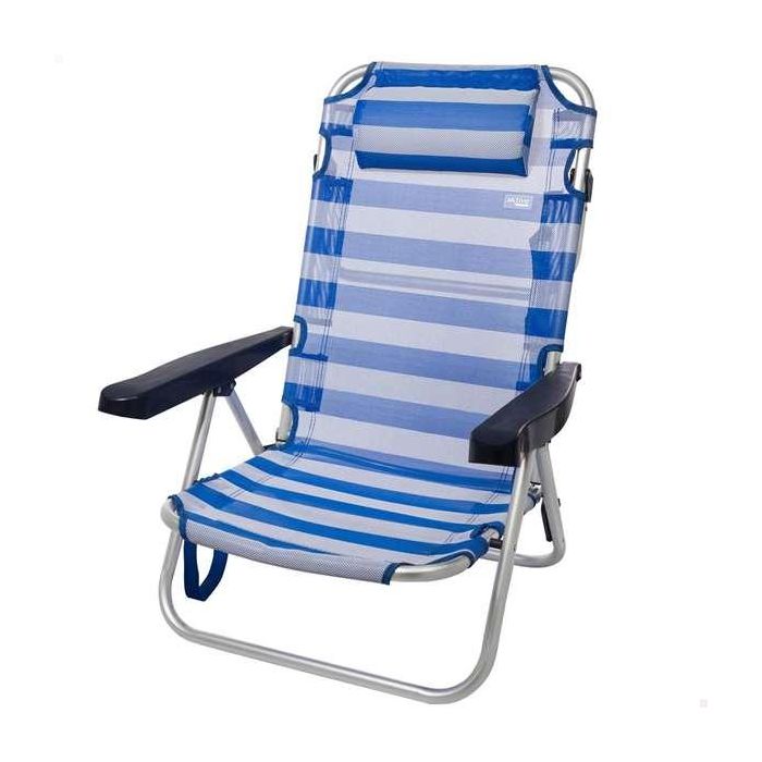 Silla playa plegable aluminio posiciones marinera 48x48,5x84 cm Silla playa plegable aluminio posiciones marinera 48x48,5x84 cm