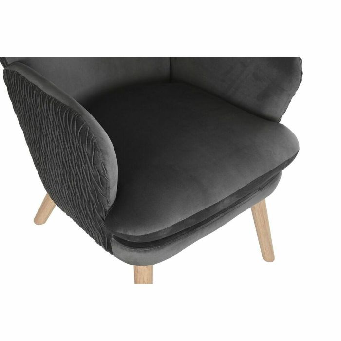 Butaca DKD Home Decor Natural Madera Poliéster Gris oscuro (66 x 67 x 92 cm) 6 Butaca DKD Home Decor Natural Madera Poliéster Gris oscuro (66 x 67 x 92 cm) 6