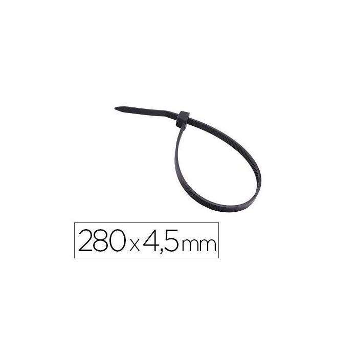 Brida 3M Para Exterior Negro 280x4,5 mm Bolsa De 100 Unidades Brida 3M Para Exterior Negro 280x4,5 mm Bolsa De 100 Unidades
