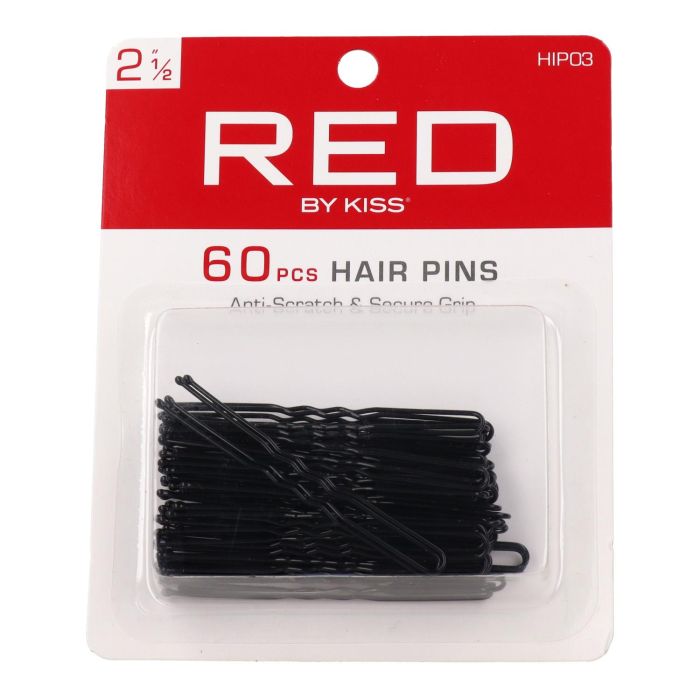 Red Kiss Hair Pins 2 1.2 60 Pcs Black