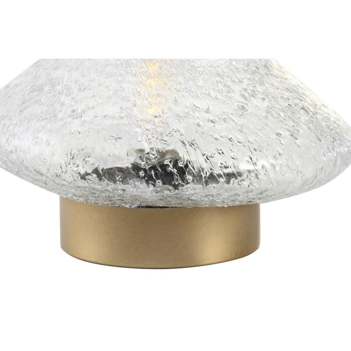 DKD Home Decor Decoración Navideña Luminosa Moderna en Forma de Árbol, LED, Cristal Transparente y Dorado, 19x19x28 cm 1