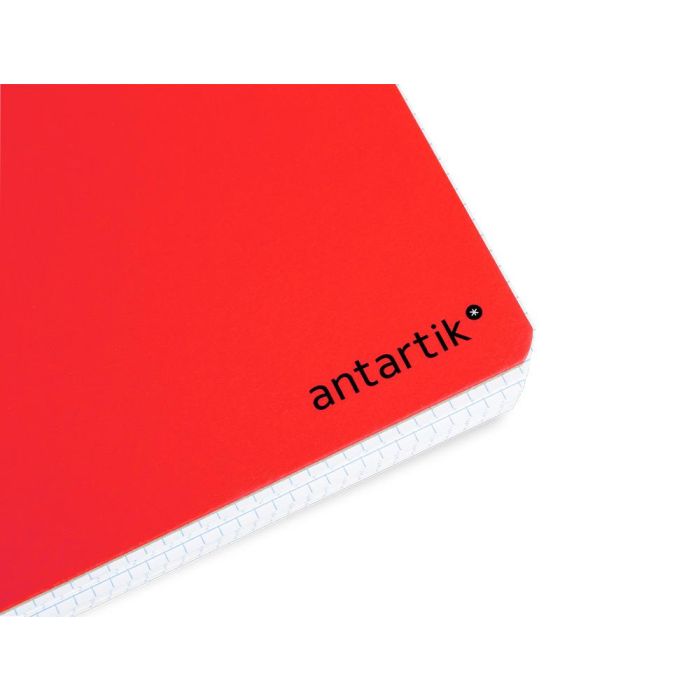 Cuaderno Espiral Liderpapel A5 Antartik Tapa Dura 80H 100 gr Cuadro 5 mm Con Margen Color Rojo 7