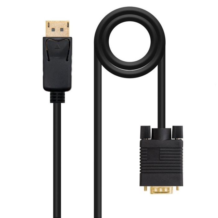 Cable Conversor Nanocable 10.15.4402/ DisplayPort Macho - VGA Macho/ 2m/ Negro 1 Cable Conversor Nanocable 10.15.4402/ DisplayPort Macho - VGA Macho/ 2m/ Negro 1