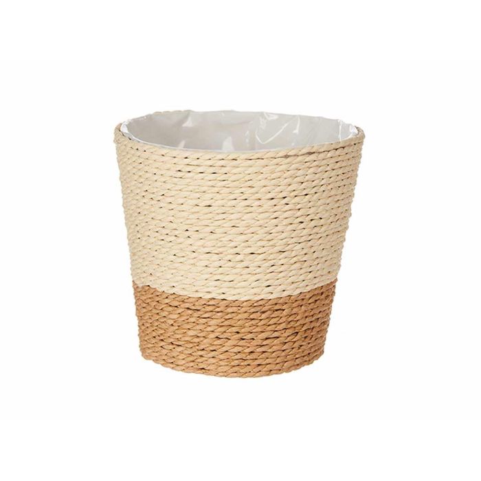 Ibergarden Macetero de Cuerda y Plástico Marrón Natural 12.5x12 cm (24 Unidades) 1