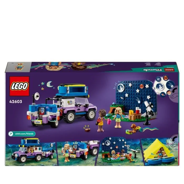 Lego Friends 42603 Furgoneta Camper para Observar las Estrellas, Juguete para Niños, con Figuras de Animales y Minimuñecas 5 Lego Friends 42603 Furgoneta Camper para Observar las Estrellas, Juguete para Niños, con Figuras de Animales y Minimuñecas 5