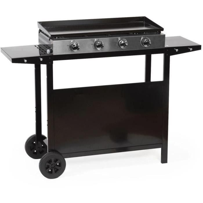 Garden Max GAR3326880018384 Plancha Mérida Acero Esmaltado 75x35 cm con Carro y 4 Luces Negra Garden Max GAR3326880018384 Plancha Mérida Acero Esmaltado 75x35 cm con Carro y 4 Luces Negra