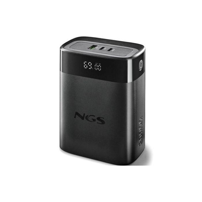 NGS TWIX30 Powerbank 30000mAh 140W Carga Rápida para Portátiles y Móviles Negra con Pantalla LED