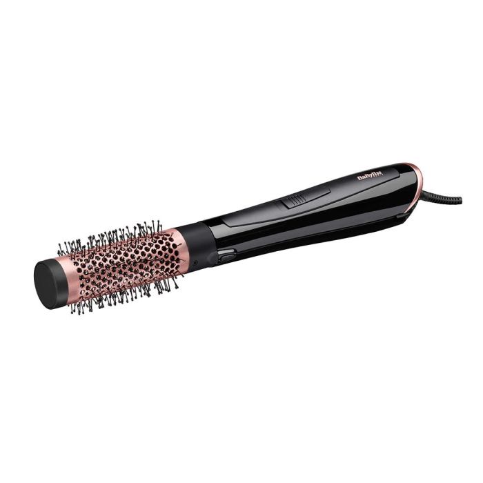 Babyliss Perfect finish - Cepillo de aire iónico 1000W, 2 temperaturas, botón de aire frío, neutraliza electricidad estática, cepillo térmico de 38mm y puas suaves de 20mm Babyliss Perfect finish - Cepillo de aire iónico 1000W, 2 temperaturas, botón de aire frío, neutraliza electricidad estática, cepillo térmico de 38mm y puas suaves de 20mm
