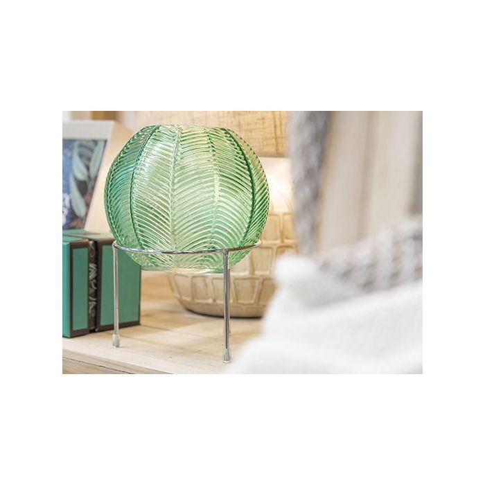 Jarrón Bola Cristal Azul con Base Metal Plata Giftdecor 14.5x19.5x14.5 cm (8 Unidades) 4 Jarrón Bola Cristal Azul con Base Metal Plata Giftdecor 14.5x19.5x14.5 cm (8 Unidades) 4