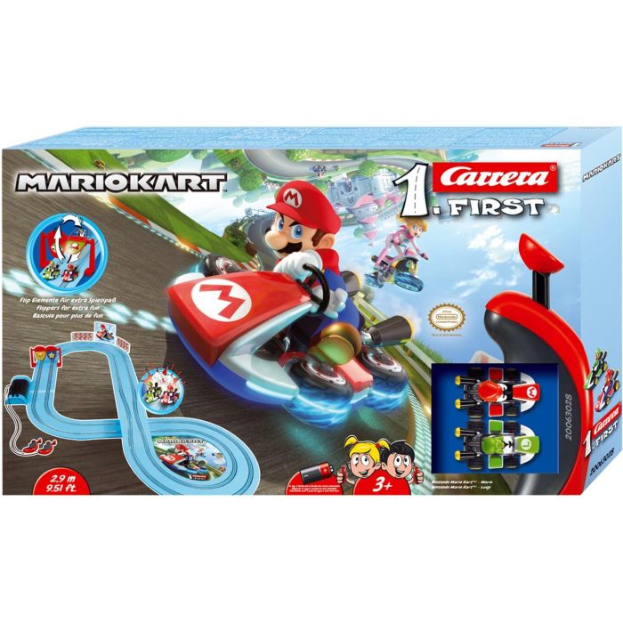 Carrera Circuito de Carreras Mario vs Luigi Mario Kart Edad +3 Años Escala 1:50 Tamaño 114x87,5cm Longitud Vía 2,9m
