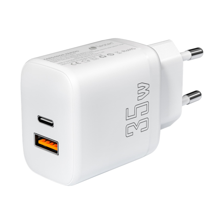 Leotec LECSPH35W2W cargador de dispositivo móvil Universal Blanco Corriente alterna Carga rápida Interior Leotec LECSPH35W2W cargador de dispositivo móvil Universal Blanco Corriente alterna Carga rápida Interior