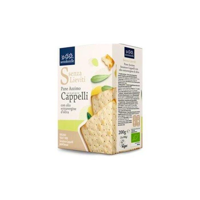 SOTTOLESTELLE Pan Ácimo Senatore Cappelli con Harina de Trigo Duro y Espelta, Aceite de Oliva Bio 200 g