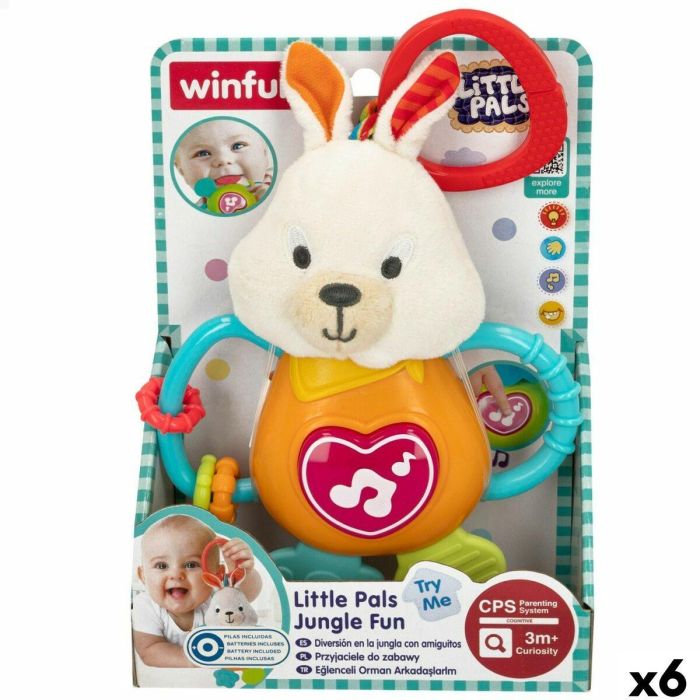 Peluche Sonajero Winfun 14 x 19 x 6,5 cm (6 Unidades) 5