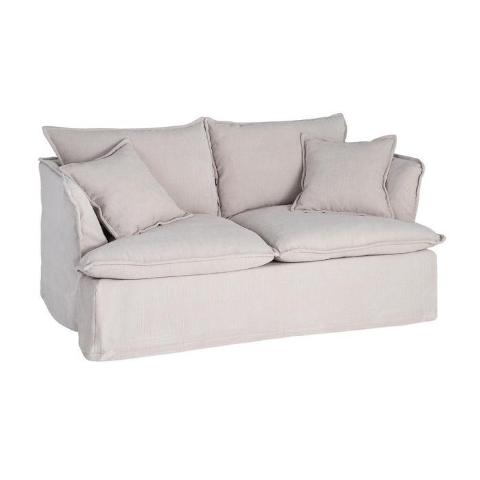 Sofá 2 Plazas Crema Tejido 181 X 103 X 72 cm