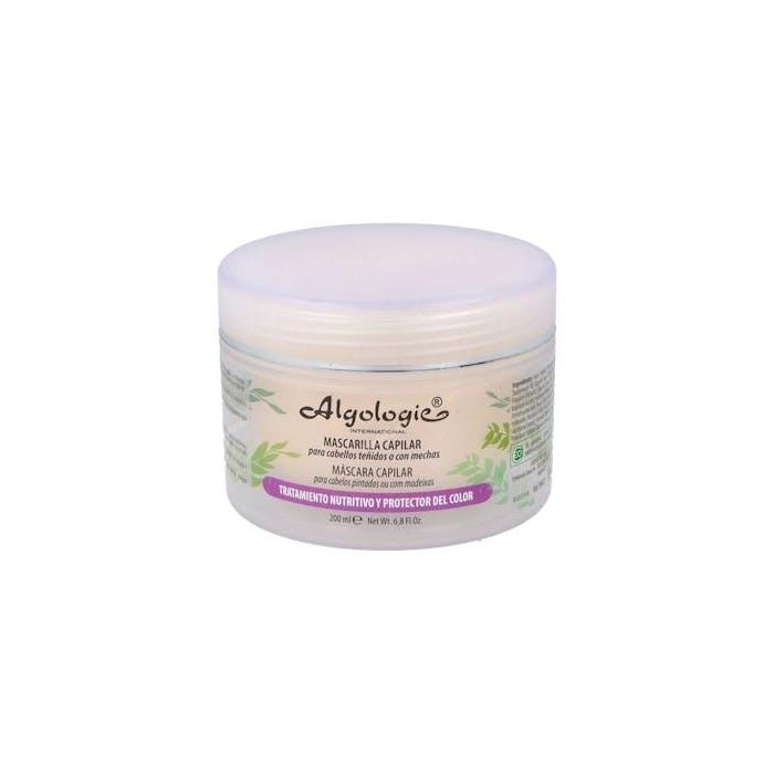 ALGOLOGIE P0412 Mascarilla Cabellos Teñidos y Mechas 200ml - Nutre y Protege el Color, Brillo Radiante