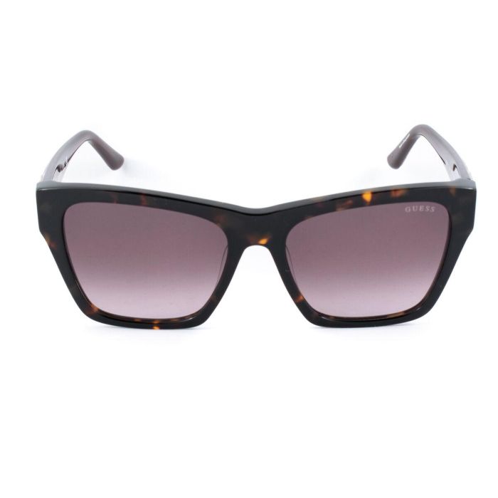 Guess GU00113 52F Gafas de Sol Mujer Cuadradas Montura Habana Oscuro con Cristales Marrón Degradado 55 mm 4