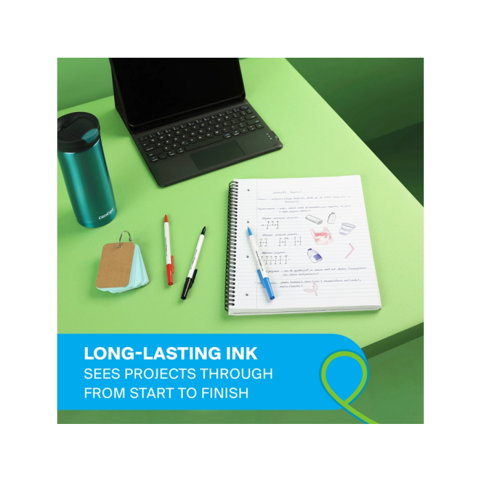 Papermate Bolígrafo Kilométrico Punta 1 mm Plástico Reciclado 80% Color Negro 4