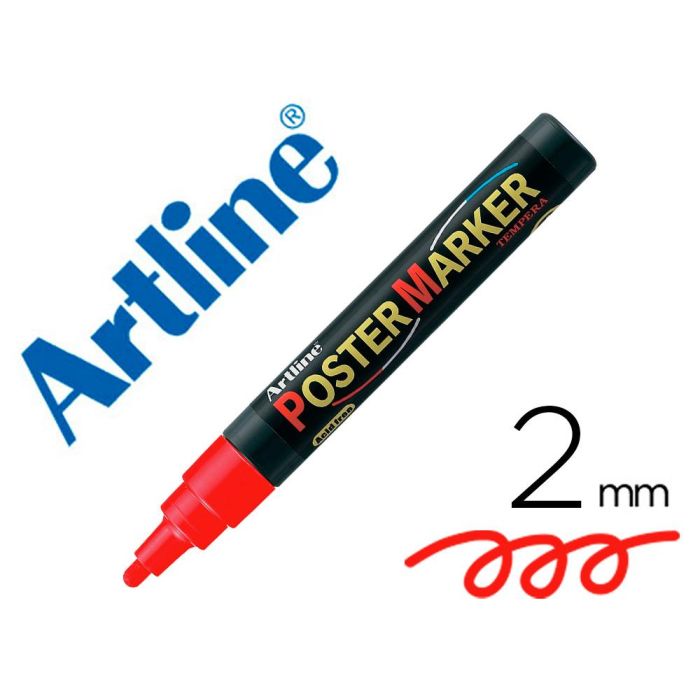 Rotulador Artline Poster Marker Epp-4-Roj Punta Redonda 2 mm Color Rojo