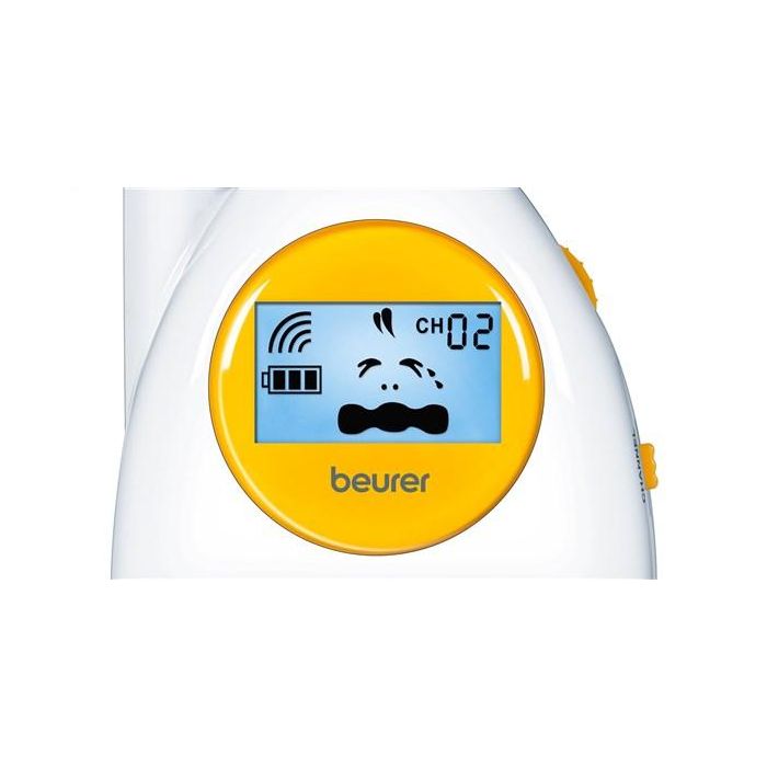 Beurer BY-84 Vigilabebés Modo ECO+ Alcance 800m Transmisión Analógica Pantalla LCD Retroiluminada Azul Indicación Emociones Bebé 2