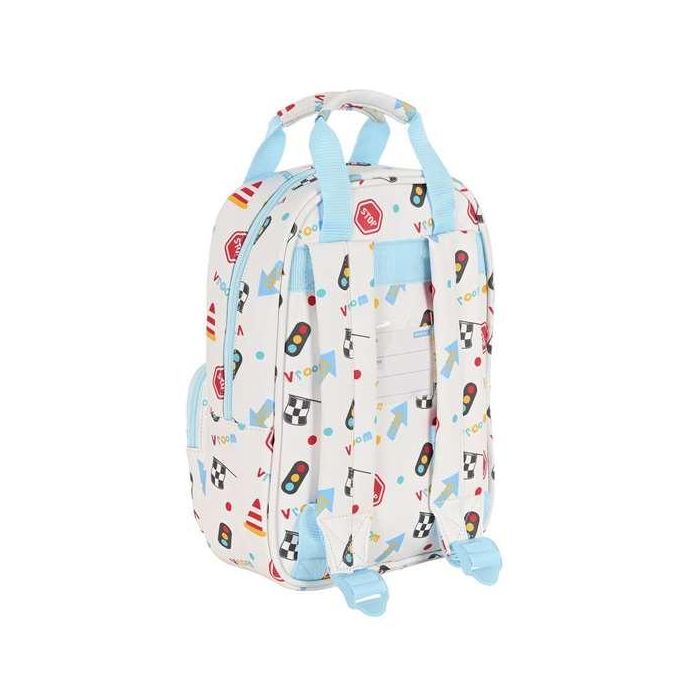 Mochila Escolar Safta My car Blanco Multicolor 20 x 28 x 8 cm 1 Mochila Escolar Safta My car Blanco Multicolor 20 x 28 x 8 cm 1