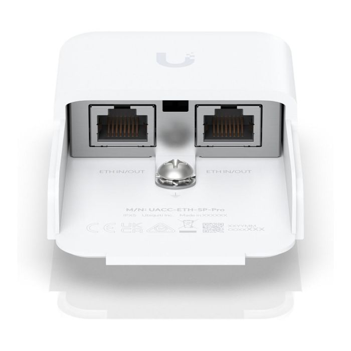 Ubiquiti UACC-ETH-SP-Pro Passthrough Ethernet Surge Protector, 600V, 10 GbE, 2 Puertos RJ-45, Blanco, PC, para Montaje en Pared 1 Ubiquiti UACC-ETH-SP-Pro Passthrough Ethernet Surge Protector, 600V, 10 GbE, 2 Puertos RJ-45, Blanco, PC, para Montaje en Pared 1