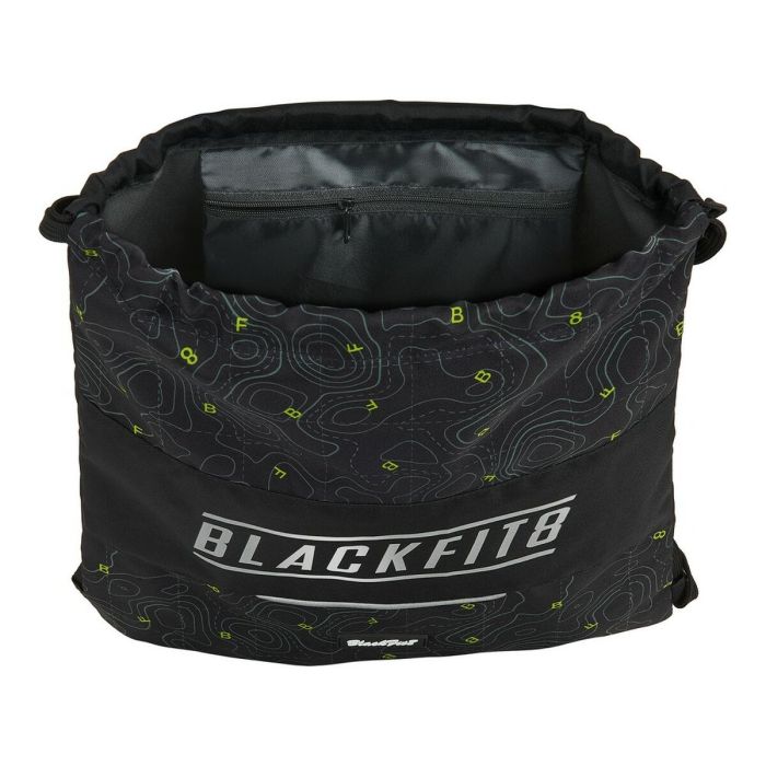 Bolsa Mochila con Cuerdas Topography BlackFit8 M196A Negro Verde 2