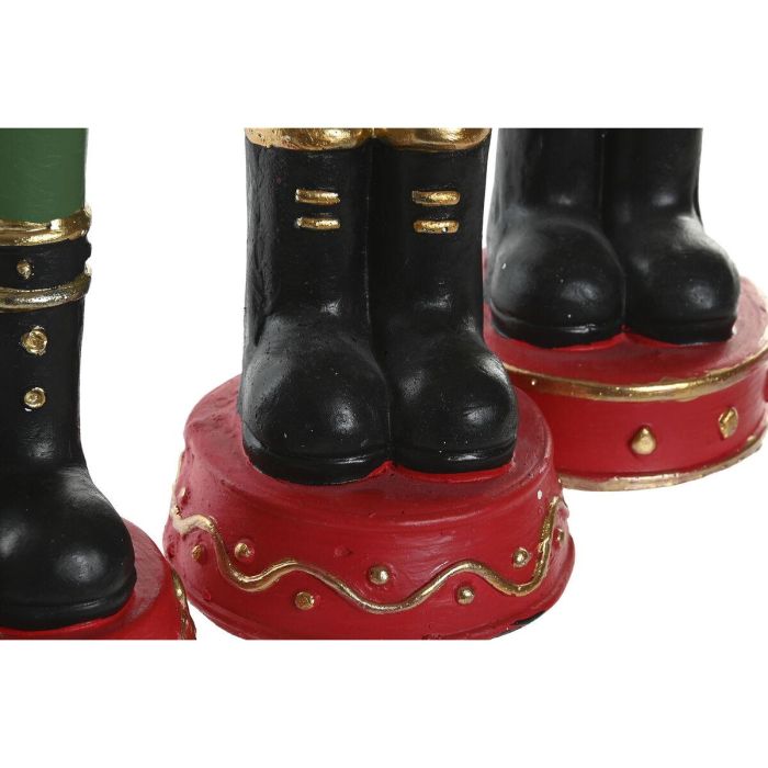 DKD Home Decor Figura Navidad Tradicional Cascanueces Magnesia Multicolor. Set de 3 Unidades (13x48x14 cm) 2