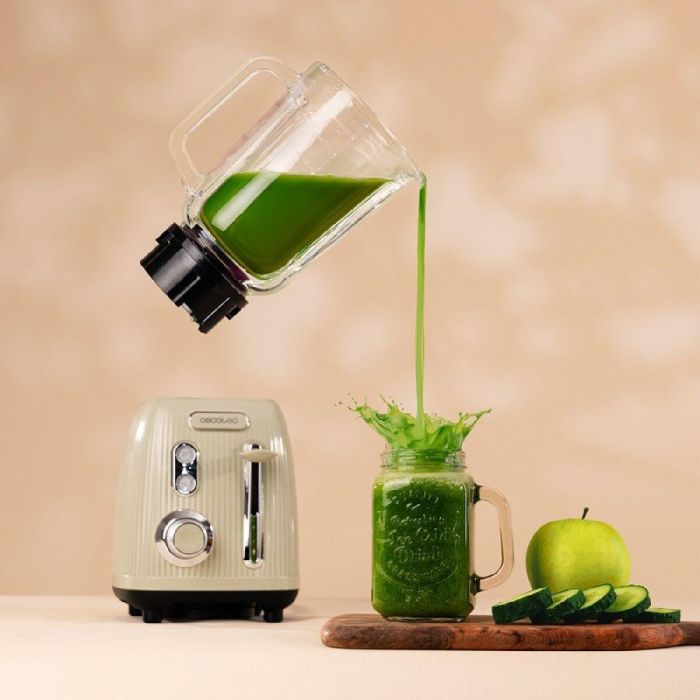 Batidora de Vaso Cecotec Power Black Titanium RetroGreen Verde 2