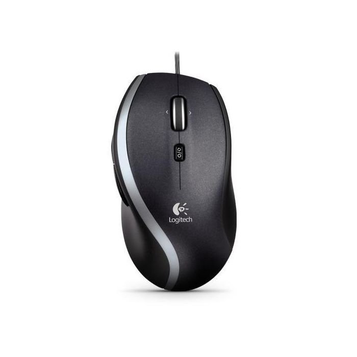 Logitech M500S Ratón con Cable USB Type-A - Desplazamiento Ultrarrápido, Precisión Láser 1000 dpi, Agarre Suave