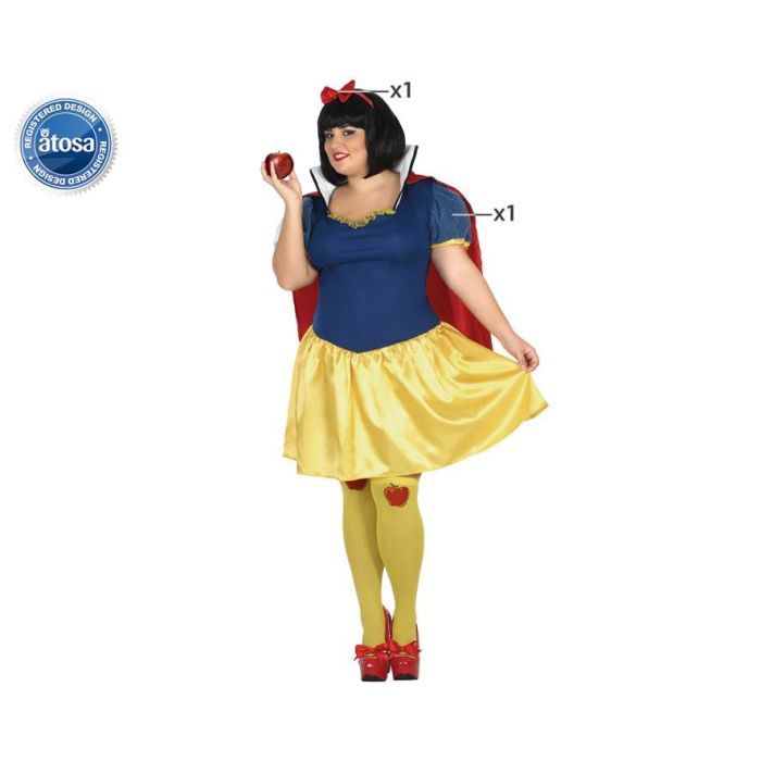 Disfraz Princesa De Cuento Mujer Adulto Amarillo XXL Disfraz Princesa De Cuento Mujer Adulto Amarillo XXL