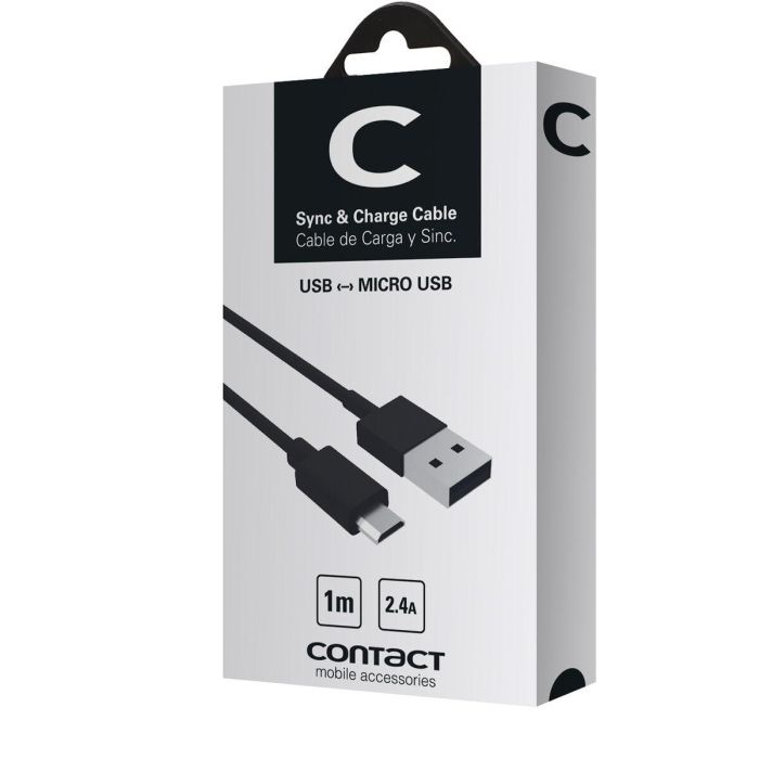 Cable USB a Micro USB Contact 1 m Negro 2 Cable USB a Micro USB Contact 1 m Negro 2