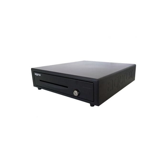 Approx APPCASH01 Cajón Portamonedas Eléctrico Manual/Automático Negro Resistente, con Cerradura 3 Posiciones para TPV, 4 Billetes, 8 Monedas 0 Approx APPCASH01 Cajón Portamonedas Eléctrico Manual/Automático Negro Resistente, con Cerradura 3 Posiciones para TPV, 4 Billetes, 8 Monedas 0