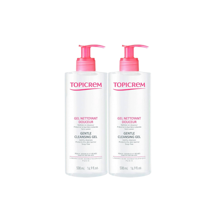 Topicrem Pack Dúo Gel Limpiador Suave 500 mL