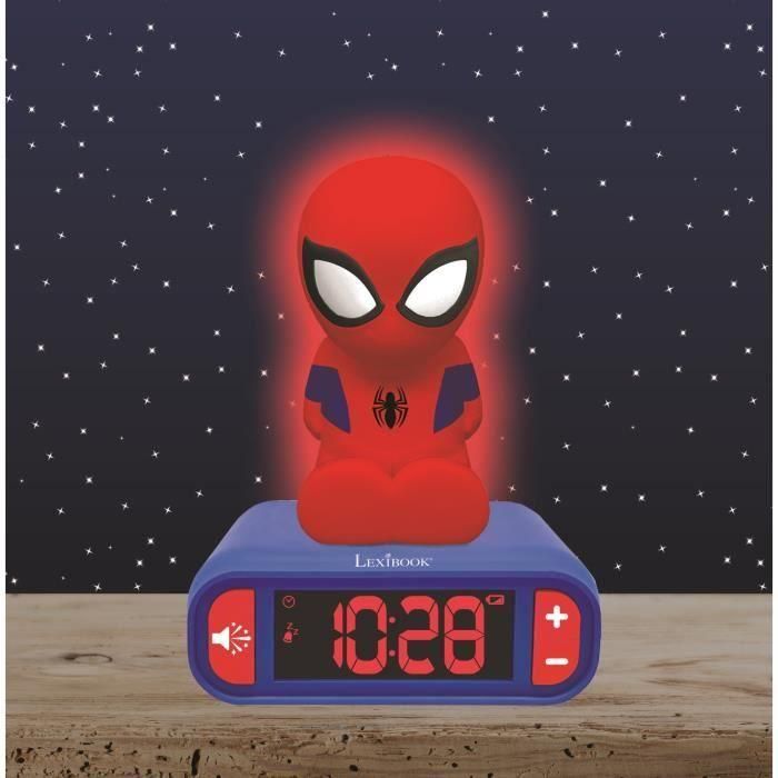 Lexibook Rl800Sp Reloj Despertador Digital Spiderman con Luz Nocturna, Alarma y Sonidos de Marvel para Niños +3 Años 1 Lexibook Rl800Sp Reloj Despertador Digital Spiderman con Luz Nocturna, Alarma y Sonidos de Marvel para Niños +3 Años 1