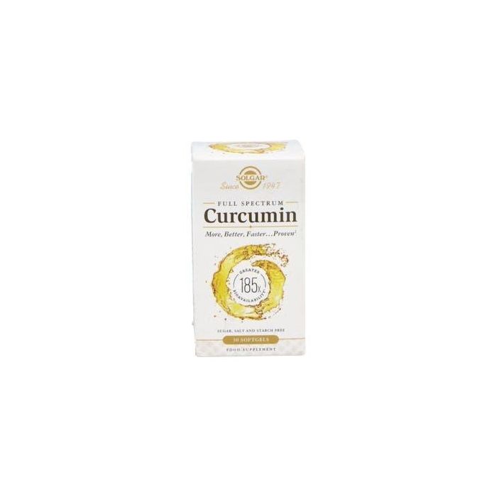 Solgar FULL SPECTRUM CÚRCUMA 185x Cápsulas Blandas 30 Unidades Articulaciones Flexibilidad Antiinflamatorio
